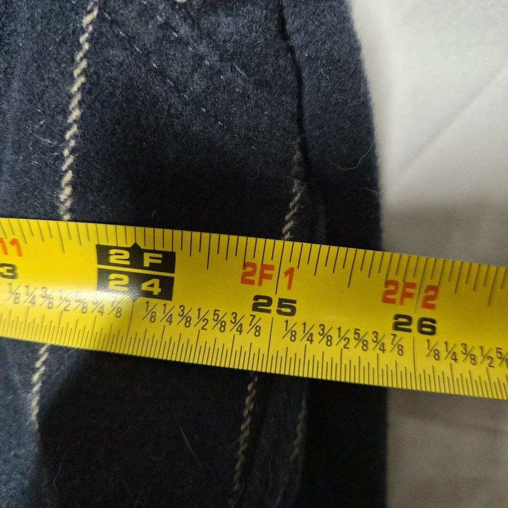 Banana Republic Mens XL Heavy Weight Shirt Jacket Standard Fit Navy Blue/Striped